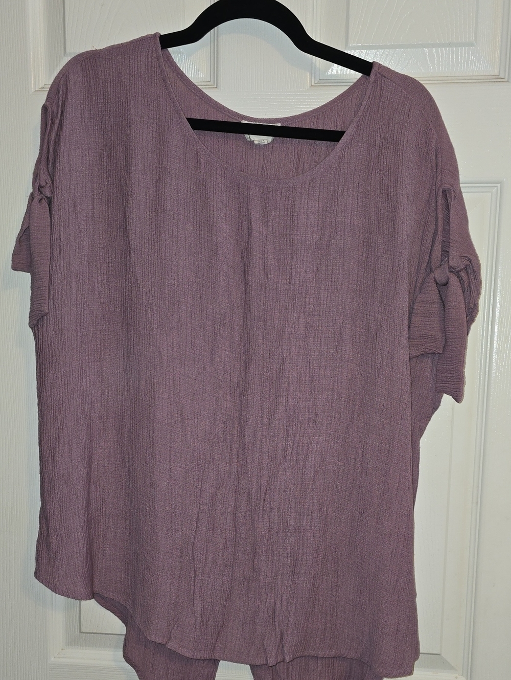 Blu Pepper Dusty Mauve Textured Short‎ Sleeve Tunic